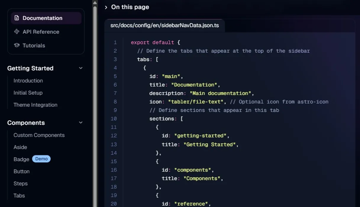 Sidebar Customization